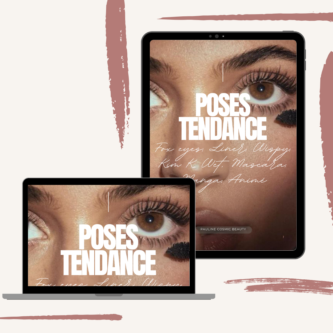 EBOOK - LES POSES TENDANCE (Fox eyes, Eye Liner, Kim K, wispy, Wet effect, Mascara, Manga, Animé)