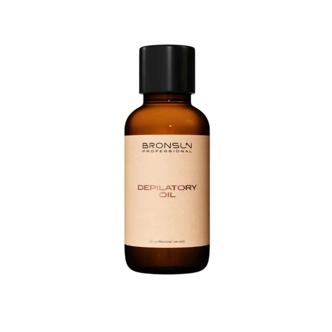 Huile dépilatoire sourcils Bronsun 2-en-1 – protection avant cire et élimination résidus après épilation, huile d'amande et rose musquée