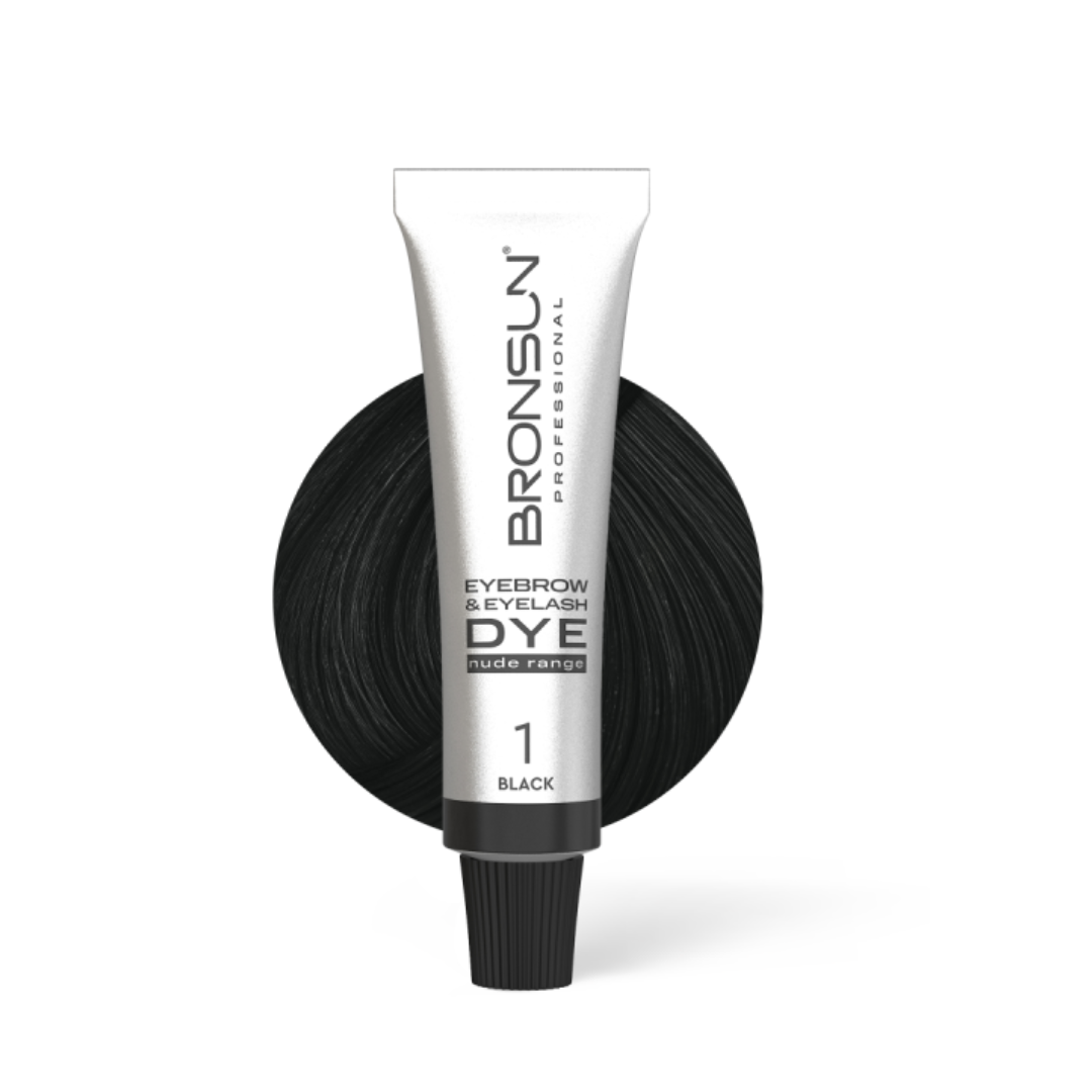 Bronsun Nude Range Black – teinture crème noir sous-tons violets cils et sourcils 15ml sans ammoniaque
