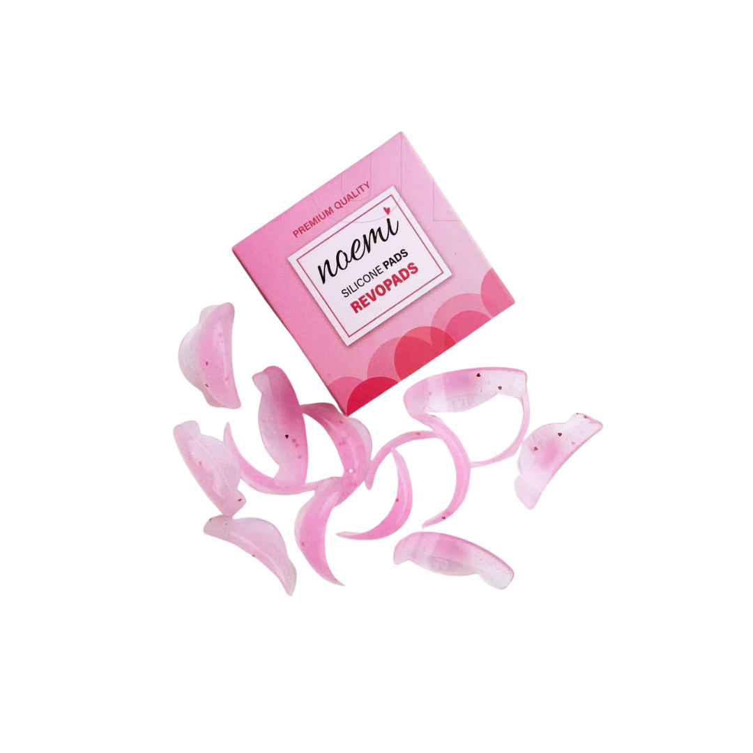 Pads lash lift Noemi Revopads – forme ronde asymétrique innovante, 6 tailles adaptées à toutes formes d'yeux, autoadhésifs