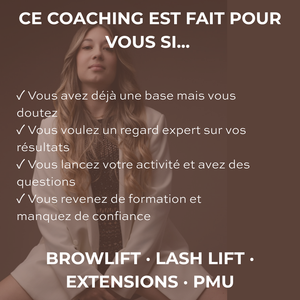 Coaching Visio 1h — Technique & Business Beauté avec Pauline