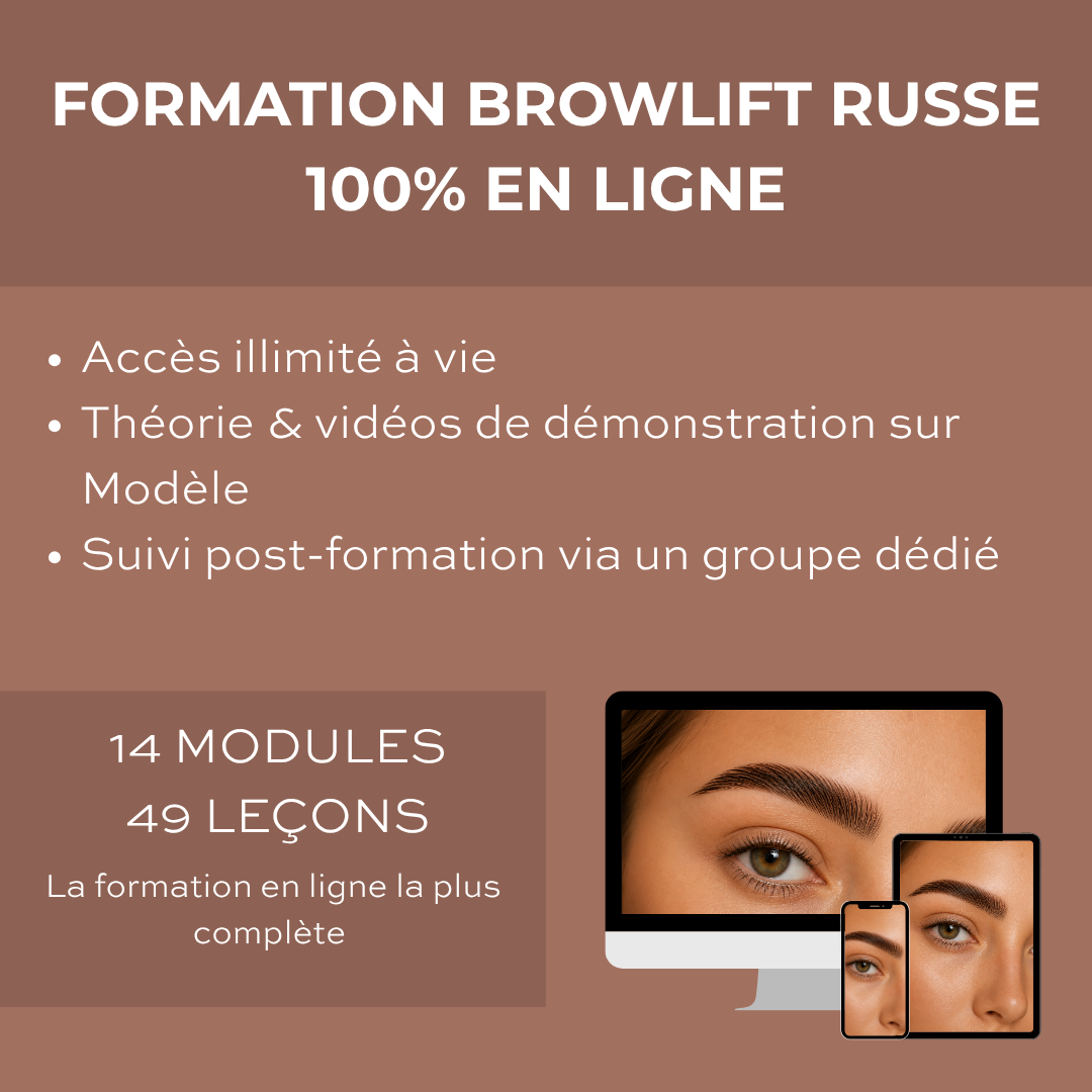 Technique de lamination sourcils Browlift Russe —
Formation professionnelle esthétique en ligne