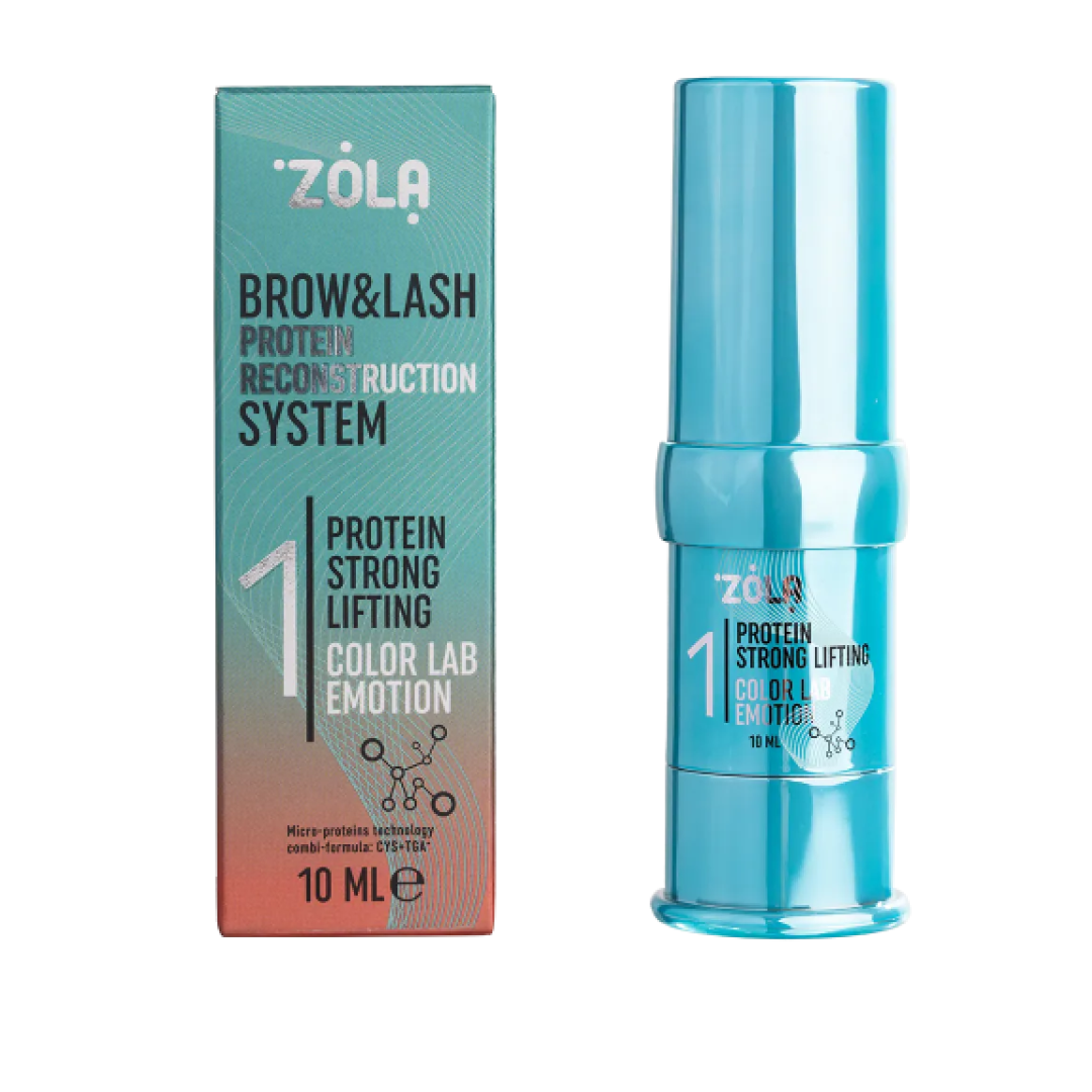 ZOLA Color Lab Emotion Compound 01 Protein Strong Lifting bleu 10ml – lotion liftante TPO FREE double relaxant TGA cystéamine complexe micro-protéines browlift lash lift