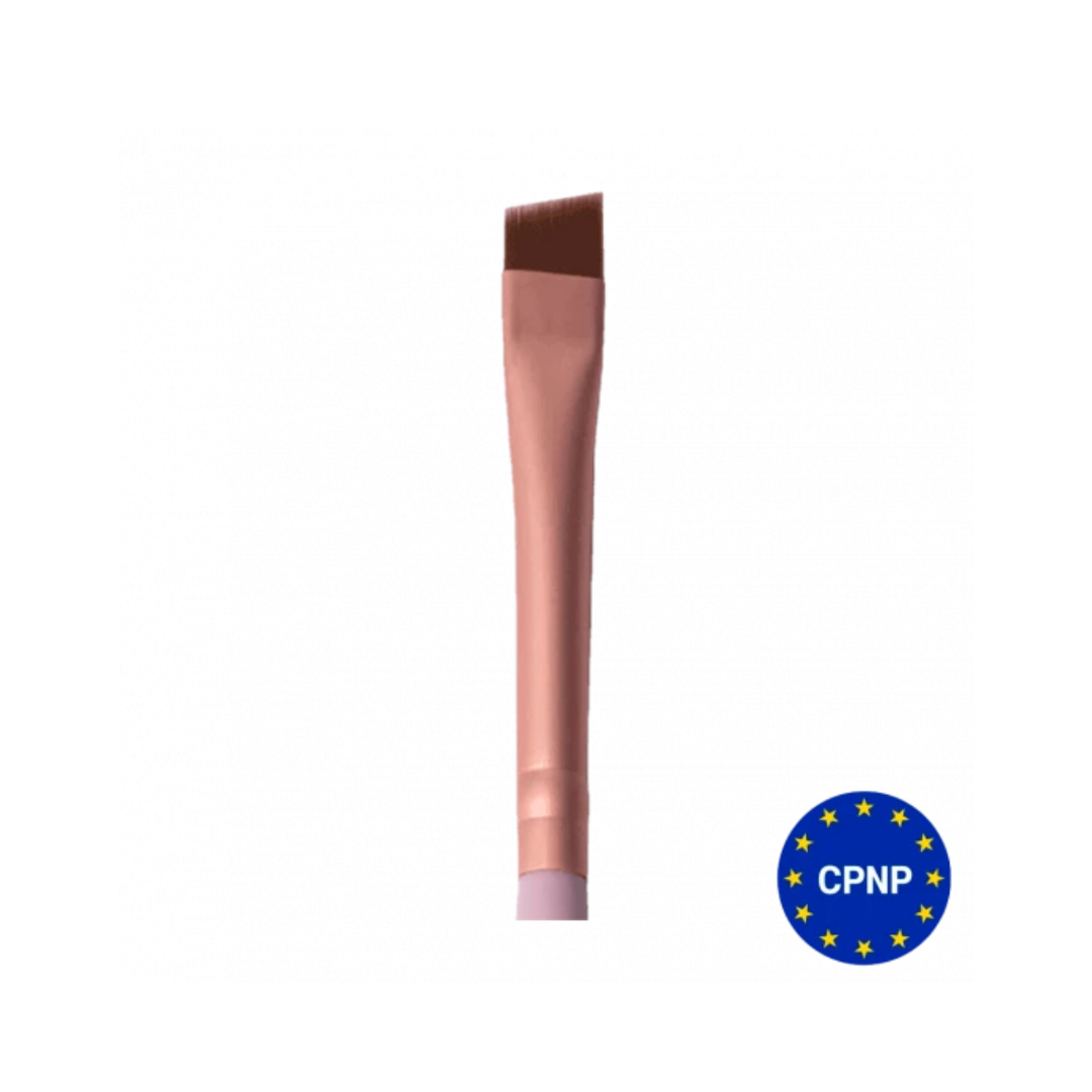 ZOLA Narrow Beveled Brush 01p – Pinceau Biseauté Étroit Sourcils Rose Clair