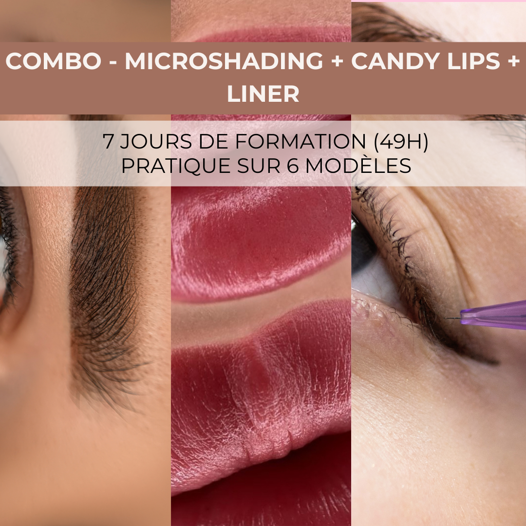 FORMATION 3en1 - MICROSHADING POWDER BROWS & CANDY LIPS & LINER - 7 JOURS