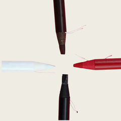 Lot de 3 Crayons Mapping Dermopigmentation (1 Noir, 1 Rouge, 1 Blanc)