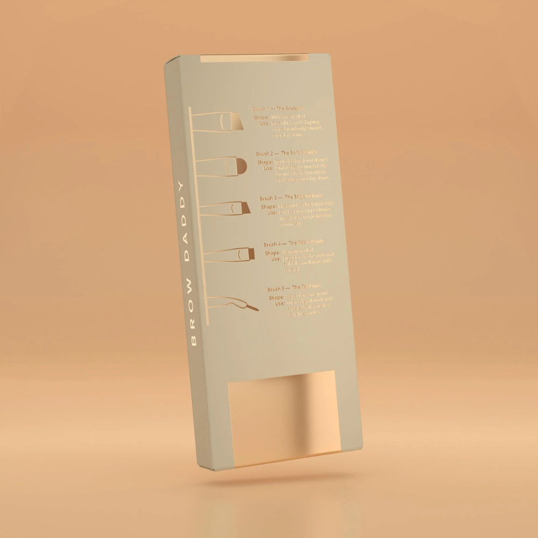 BROW DADDY - Precision Brush Set Brow Daddy – Kit de 5 pinceaux professionnels pour teinture sourcils