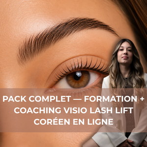 Pack Formation Lash Lift Coréen en Ligne + Coaching Visio 1h 
avec Pauline — Cosmic Beauty 297€
