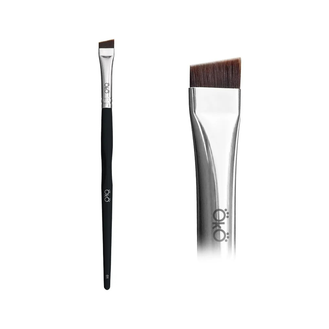 OKO - Pinceau #1 – Pinceau précision biseauté sourcils & cils | Pro & vegan