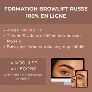 Technique de lamination sourcils Browlift Russe — 
Formation professionnelle esthétique en ligne